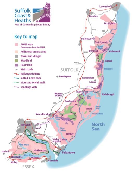 New map of the Suffolk Coast and Heaths