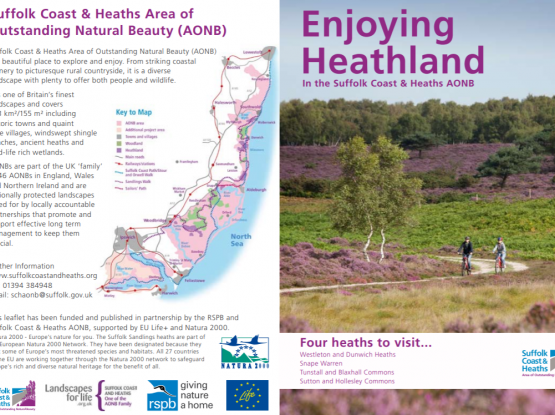 An image showing the visitor guide for Enjoying Heathland